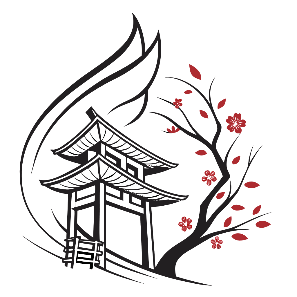 Ensho flame and torii motif